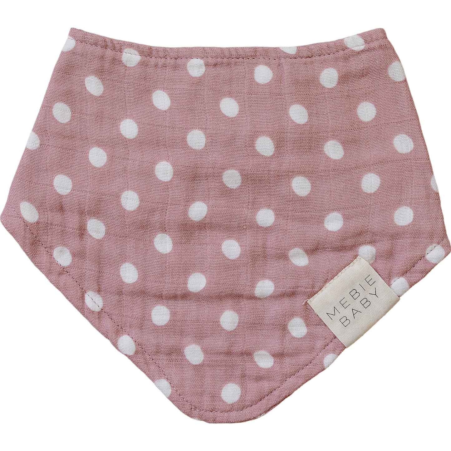 Pink Polka Dot Classic Muslin Bib