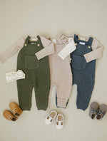 Ruffle Knit Overalls