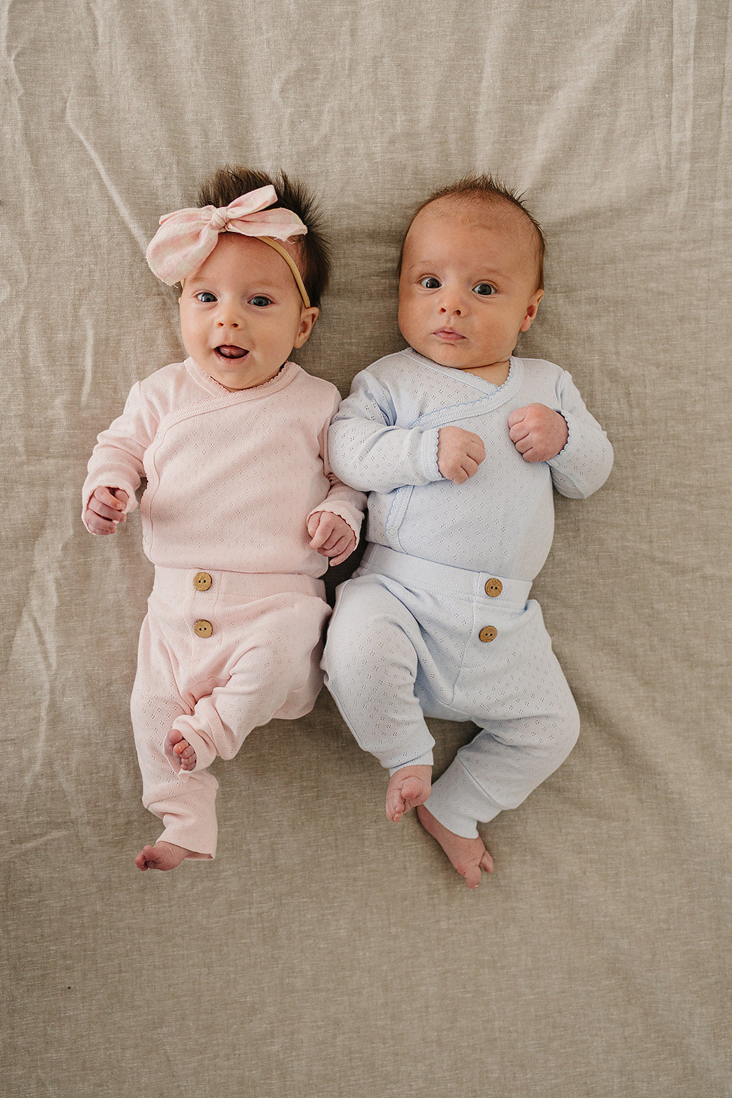 Pink Pointelle Layette Set