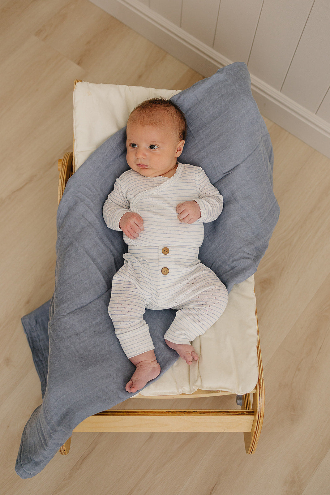 Blue Stripe Layette Newborn Bundle