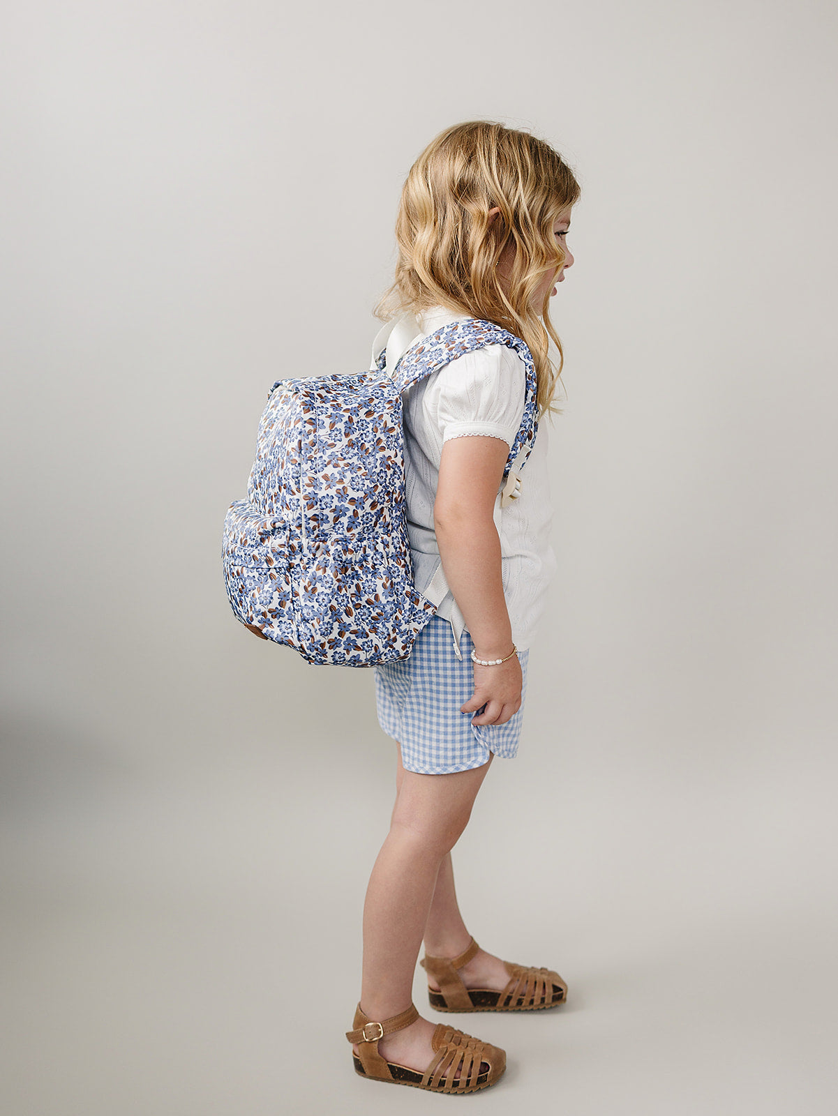 Cottage Blue Floral Mini Backpack