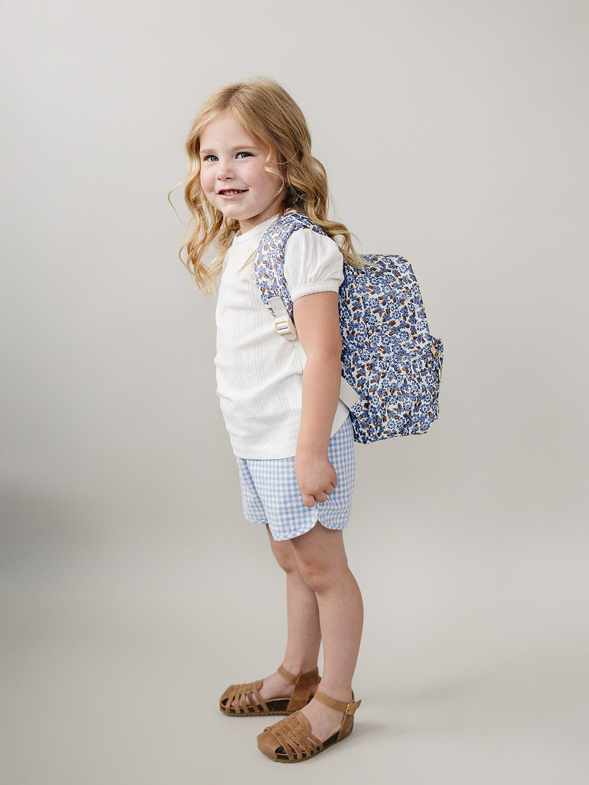 Cottage Blue Floral Mini Backpack