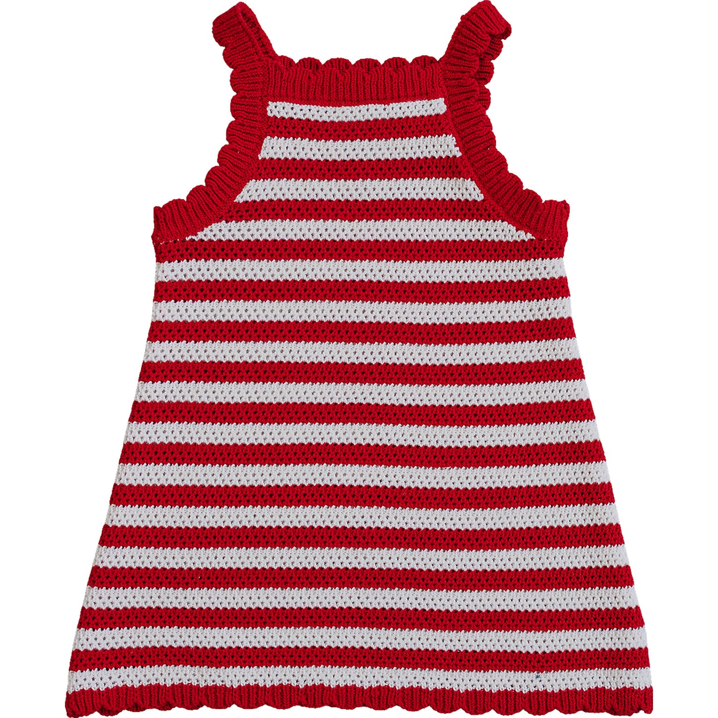 Red Stripe Knit Cover-Up Dress