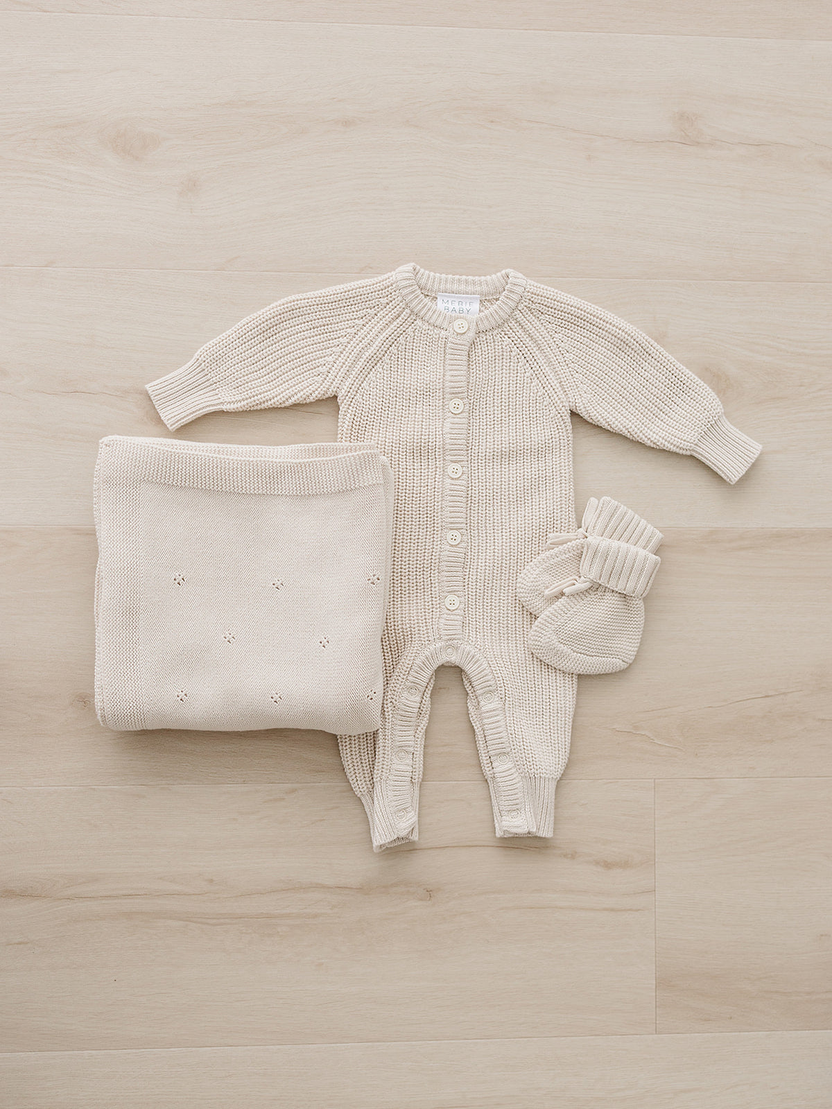 Oatmeal Knit Button Romper