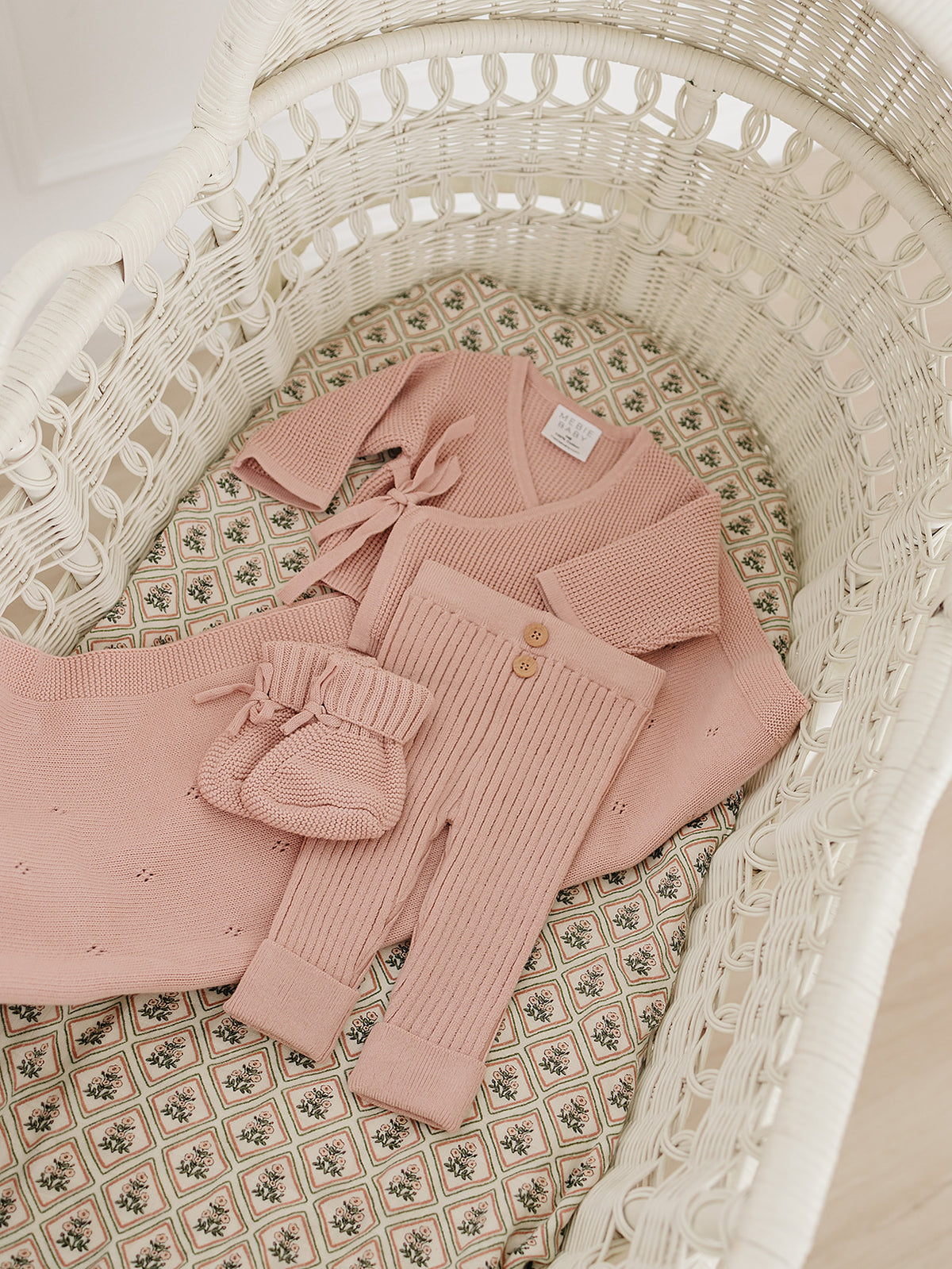 Country Garden Floral + Pink Gingham Lace Muslin Quilt