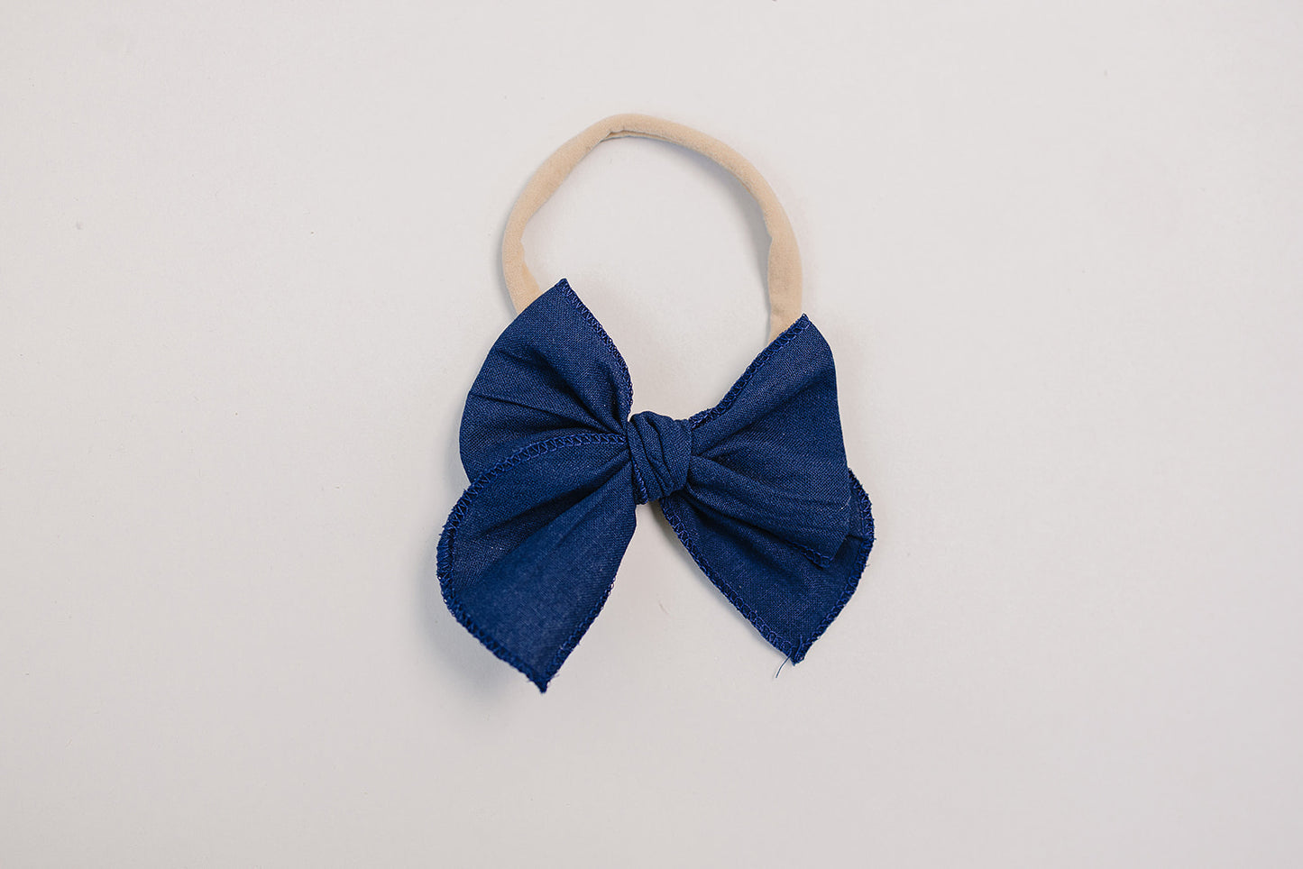 Navy Hair Bow