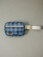 Navy Plaid Mini Fanny Pack