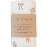 Pink Bunny Ribbed Bamboo Stretch Swaddle