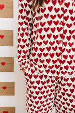 Adult Hearts Pajama Set