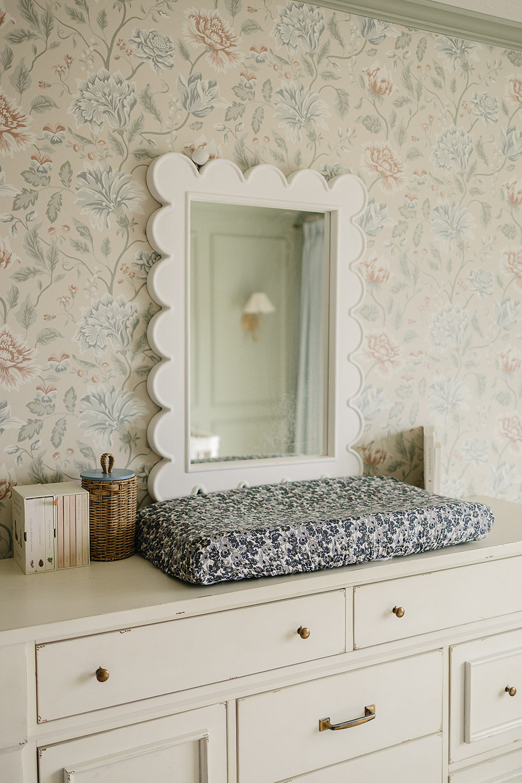 Liberty Floral Muslin Changing Pad Cover