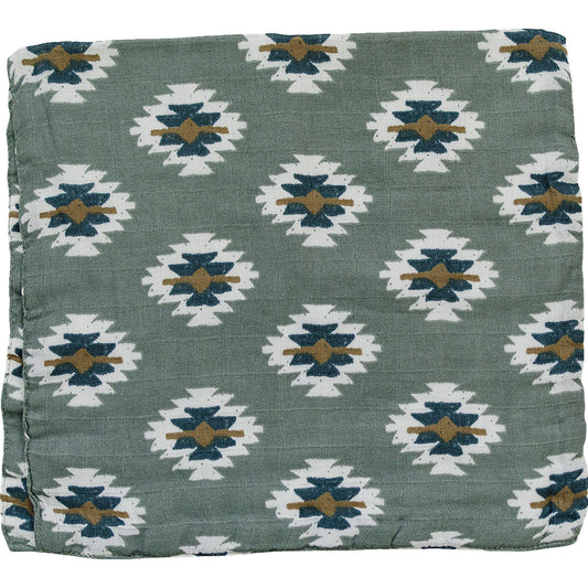 Southwest Aztec Muslin Burp Cloth