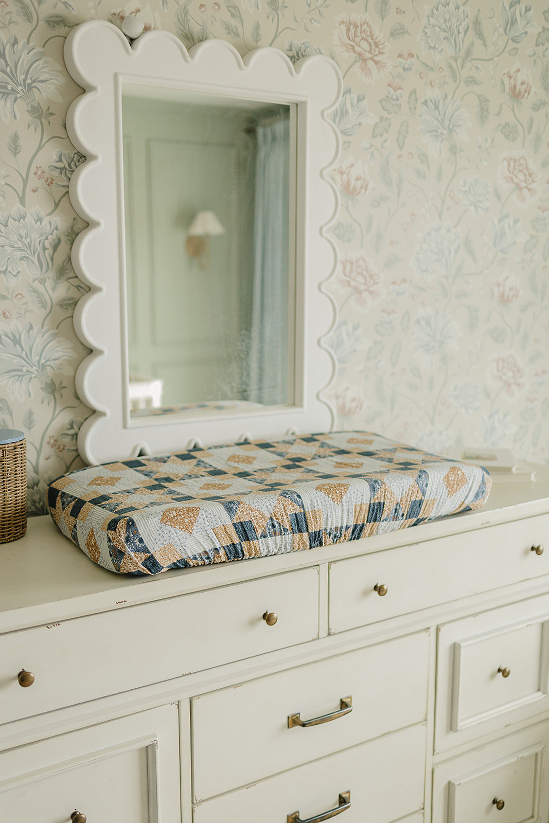 Patchwork Print Muslin Changing Pad Cover