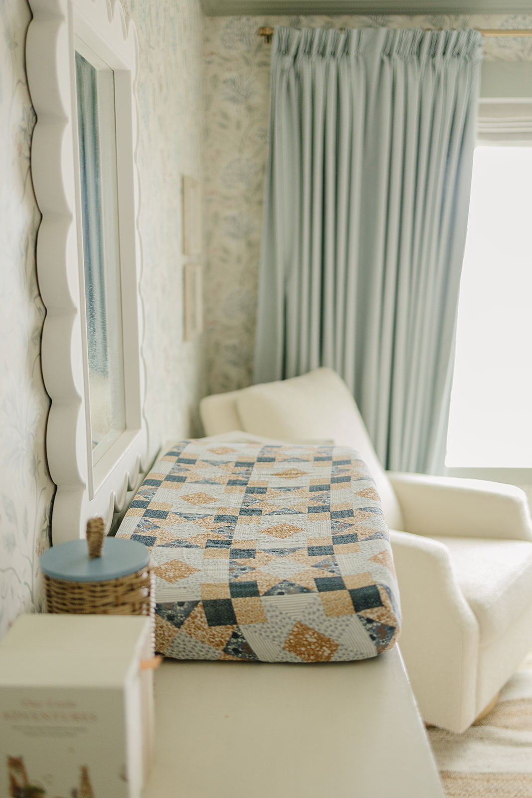 Patchwork Print Muslin Changing Pad Cover