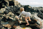 Light Green Checkered Long Sleeve Swim Set