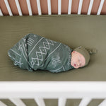 Olive Bamboo Stretch Crib Sheet