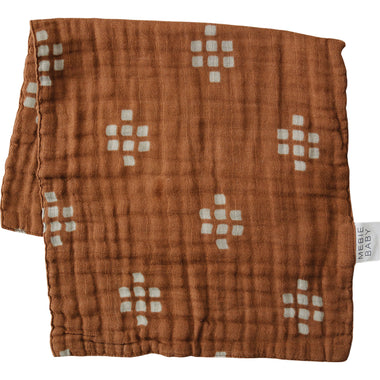Chestnut Textile Muslin Burp Cloth