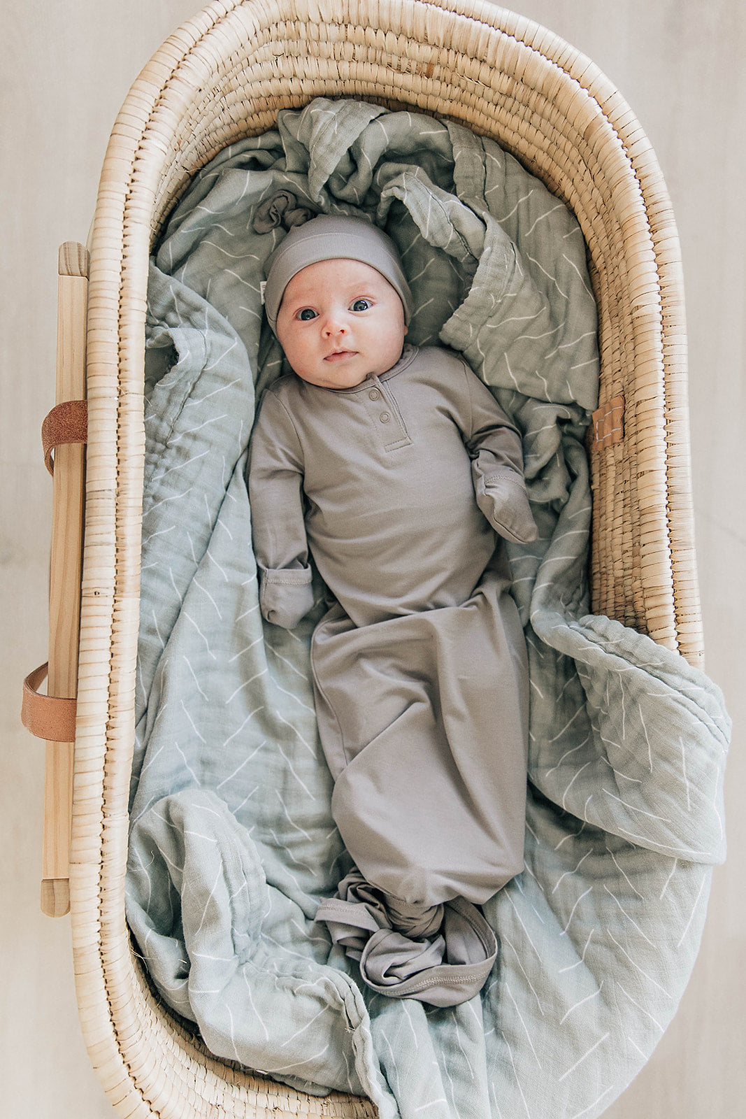 Mebie Baby Deseret Sage Muslin Swaddle 