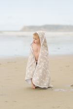 Sand Rainbow Muslin Hooded Towel