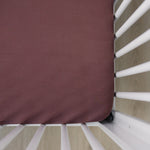 Plum Bamboo Stretch Crib Sheet