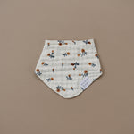 Cream Floral Muslin Bib