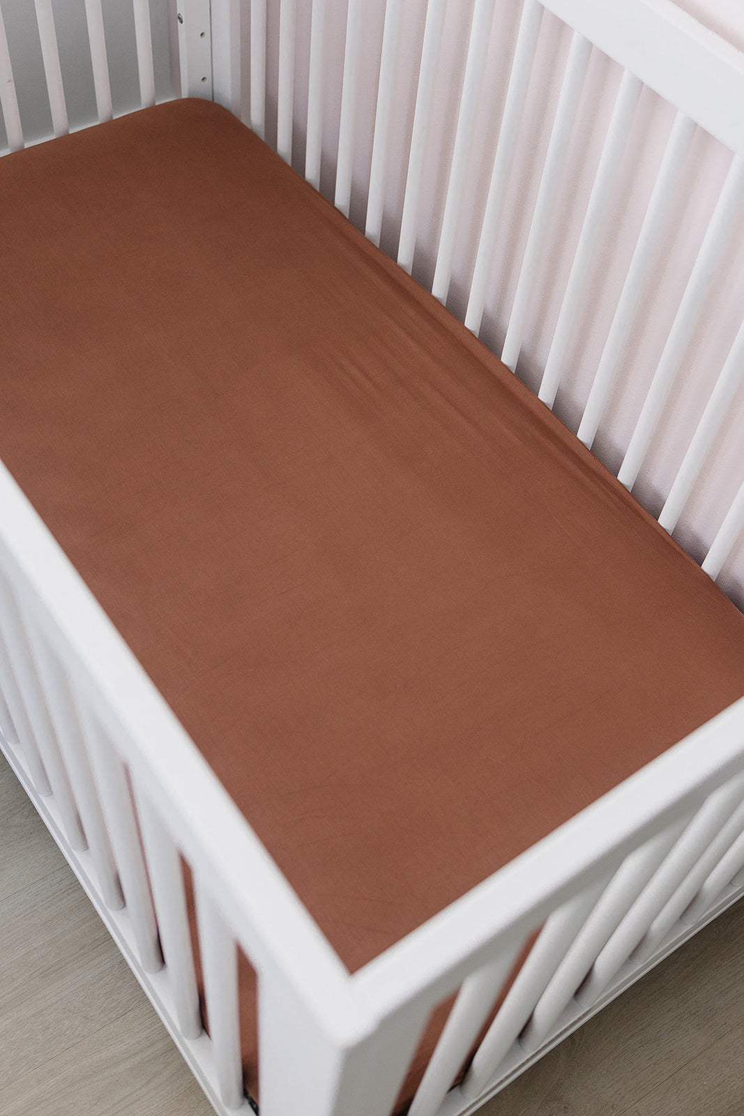 Rust Bamboo Stretch Crib Sheet