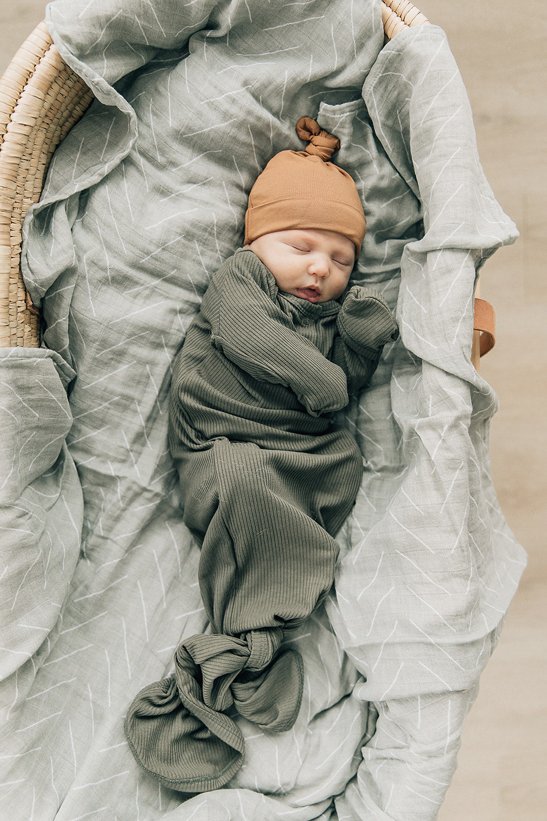 Mebie Baby Deseret Sage Muslin Swaddle 